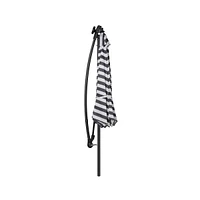 10 Ft Outdoor Solar Led Cantilever Umbrella with Base Weights