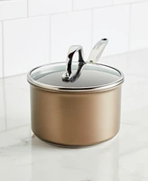 Anolon Ascend Hard Anodized Aluminum Non-Stick 3-Quart Saucepan with Lid
