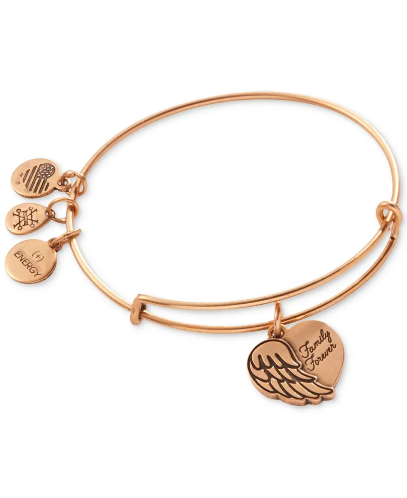 Angel Wings Charm Bracelet Bangle Gold | Alex and Ani