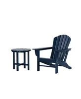 WestinTrends Outdoor Adirondack Chair with Round Side Table