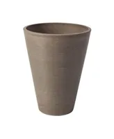 Algreen Valencia Round Planter Pot Spun Taupe 17"