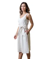 Hope & Henry Women's A-Line Dress with Sash