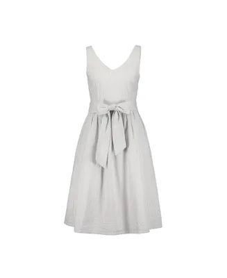 Hope & Henry Women's A-Line Dress with Sash