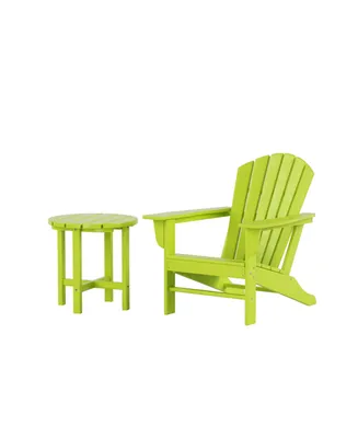 WestinTrends Outdoor Adirondack Chair with Round Side Table