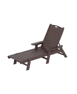 Adirondack Outdoor Chaise Lounge for Patio Garden Poolside