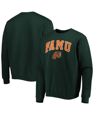 Men's Colosseum Green Florida A&M Rattlers Arch Over Logo Pullover Sweatshirt