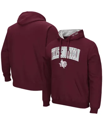 Men's Colosseum Maroon Texas Southern Tigers Arch & Logo 3.0 Pullover Hoodie