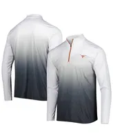 Men's Colosseum Charcoal, White Texas Longhorns Magic Quarter-Zip Top