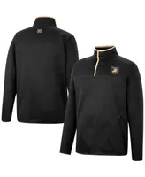 Men's Colosseum Black Army Knights Rebound Quarter-Snap Jacket