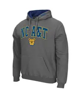 Men's Colosseum Charcoal North Carolina A&T Aggies Arch & Logo Pullover Hoodie