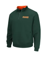 Men's Colosseum Green Florida A&M Rattlers Tortugas Quarter-Zip Sweatshirt