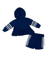 Girls Infant Colosseum Navy Penn State Nittany Lions Spoonful Full-Zip Hoodie and Shorts Set