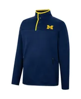 Men's Colosseum Navy Michigan Wolverines Rebound Quarter-Snap Jacket