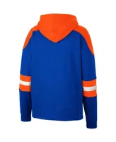 Men's Colosseum Royal Boise State Broncos Lace-Up 4.0 Pullover Hoodie