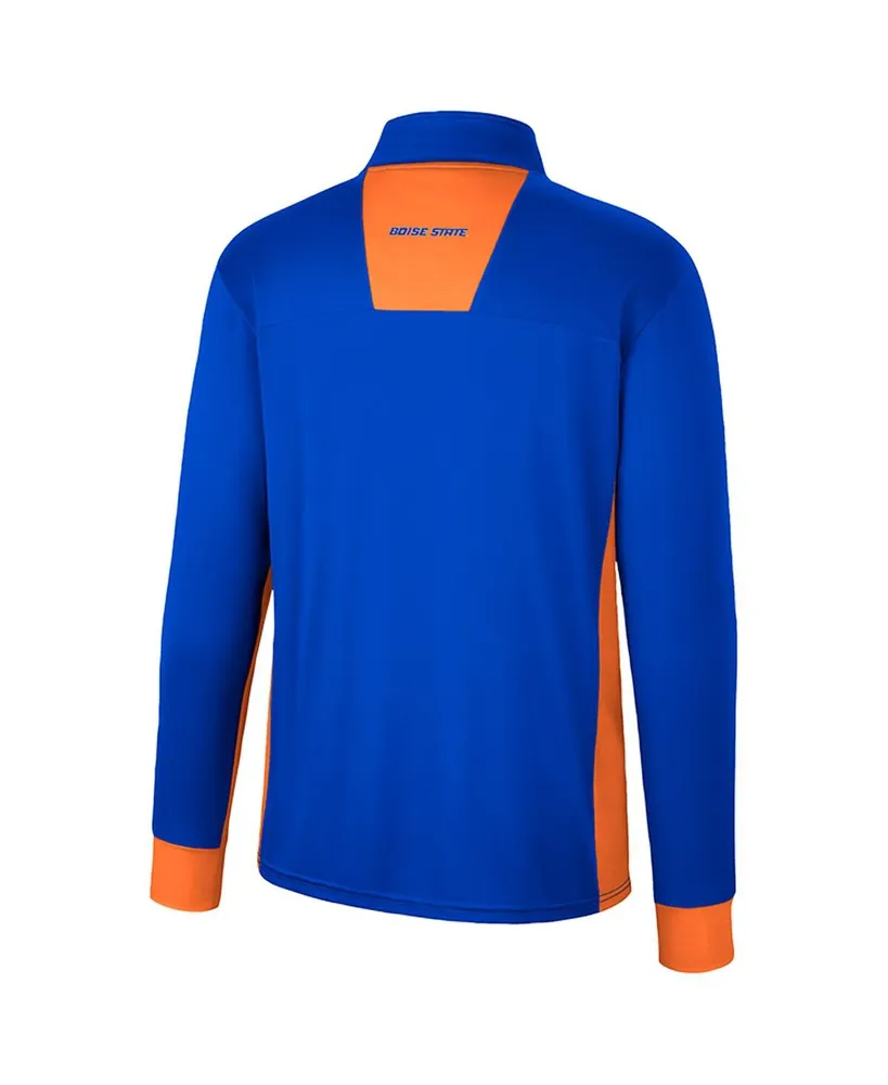 Men's Colosseum Royal Boise State Broncos Bart Quarter-Zip Windshirt