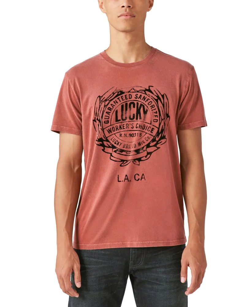 Lucky Brand Men's Buffalo Graphic Crewneck T-Shirt - Macy's