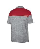 Men's Colosseum Heathered Gray, Maroon Boston College Eagles Birdie Polo Shirt