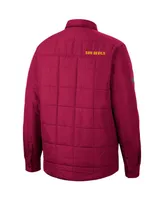 Men's Colosseum Maroon Arizona State Sun Devils Detonate Quilted Full-Snap Jacket