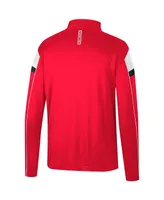 Men's Colosseum Red Wisconsin Badgers Golf Match Quarter-Zip Windshirt