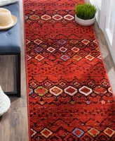 Safavieh Amsterdam Terracotta and Multi 2'3" x 6' Runner Outdoor Area Rug