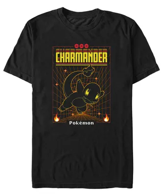 Fifth Sun Men's Charmander Grid Short Sleeve T-shirt