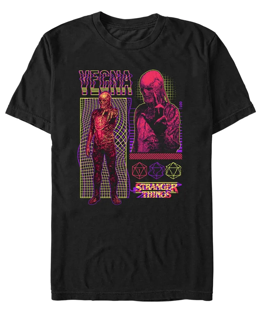 Fifth Sun Men's Stranger Things Vecna Streetwear Infographic Short Sleeves T-shirt