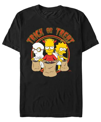 Fifth Sun Men's The Simpsons Trick Trio Short Sleeves T-shirt