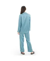 Lilysilk Women's 22MM Gold Piping Silk Pajamas Set