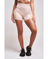 Women's Kodel Recycled Rib Booty Shorts - Mink