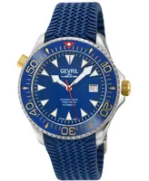 Gevril Men's Hudson Yards Swiss Automatic Rubber Strap Watch 43mm