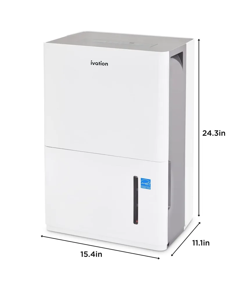 Ivation 4,500 Sq Ft Energy Star Small Dehumidifier with Hose Connector