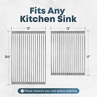 Multipurpose Heavy Duty Silicone Roll Up Sink Drying Rack Large