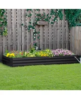 Galvanized Steel Raised Garden Bed Elevated Planter Box Easy Diy