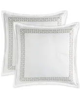 Hotel Collection Chain Links Embroidery 100% Pima Cotton 2-Pc. Sham Set, Euro, Exclusively at Macy's