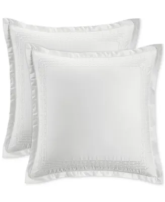 Hotel Collection Chain Links Embroidery 100% Pima Cotton 2-Pc. Sham Set, Euro, Created for Macy's