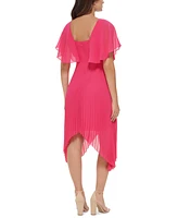 kensie Chiffon Pleated Dress