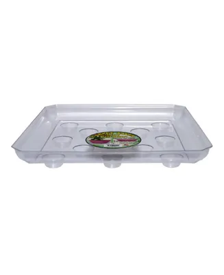 Curtis Wagner Clear Carpet Saver Heavy Duty Square Plant Saucer - 12in