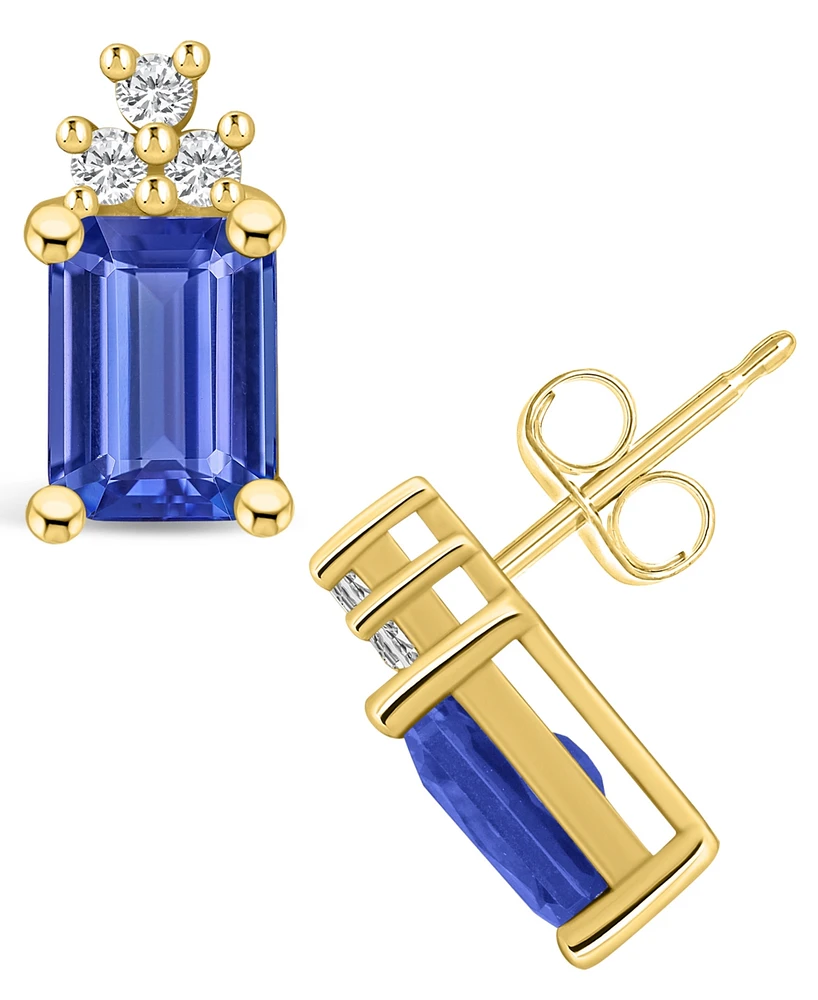 Macy's Tanzanite (3-1/5 Ct. t.w.) and Diamond (1/5 Stud Earrings