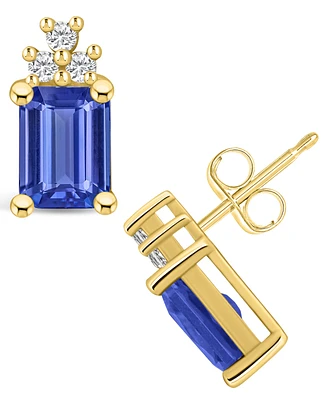 Macy's Tanzanite (3-1/5 Ct. t.w.) and Diamond (1/5 Stud Earrings