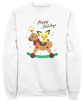 Fifth Sun Men's Rockin Reindeer Crew Fleece Pullover Sweatshirt