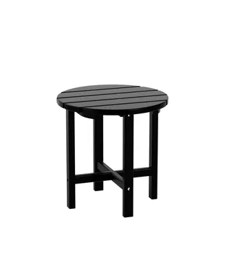 All-Weather Outdoor Patio Round Poly Adirondack Side Table