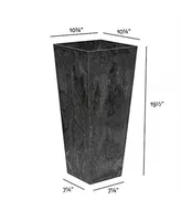 Novelty (#35198) ArtStone Tall Ella Flower Box, Black 19.5"