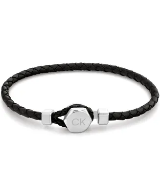 Calvin Klein Men's Braided Leather Bracelet
