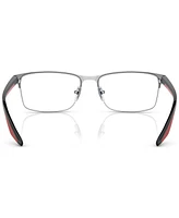 Prada Linea Rossa Men's Rectangle Eyeglasses, Ps 50PV55-o - Black, Silver