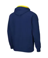 Men's Colosseum Navy Michigan Wolverines Big and Tall Full-Zip Hoodie