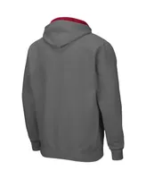 Men's Colosseum Charcoal Alabama Crimson Tide Big and Tall Full-Zip Hoodie