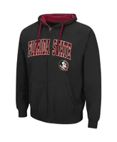 Men's Colosseum Black Florida State Seminoles Big and Tall Full-Zip Hoodie