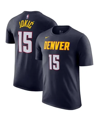 Men's Nike Nikola Jokic Navy Denver Nuggets Icon 2022, 23 Name and Number T-shirt