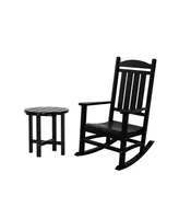 WestinTrends 2-Piece Classic Porch Rocking Chair With Side Table Set