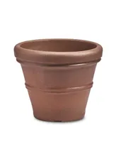 Crescent Garden Brunello Classic Rolled-Rim Planter 16 Inch Rust